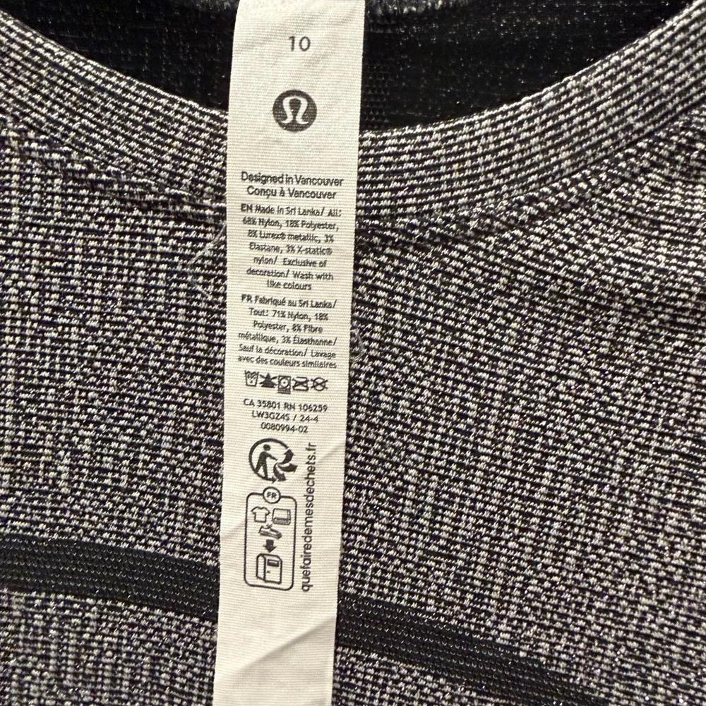 Lululemon Swiftly Tech Long-Sleeve Shirt 2.0 *Waist Length Size 10 - Picture 6 of 7